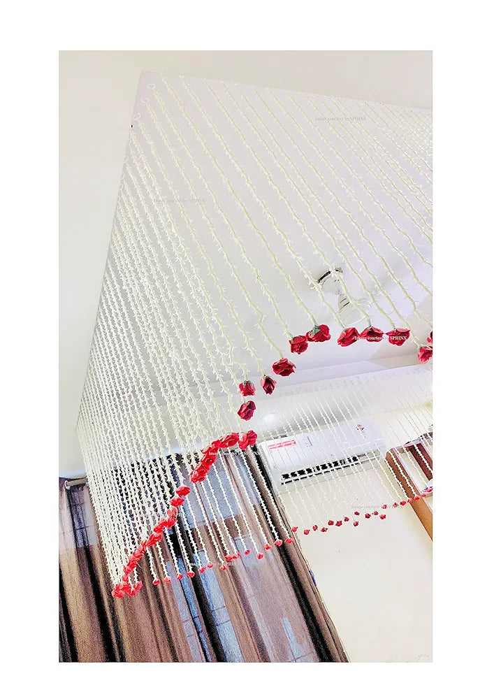 SPHINX Artificial rajnigandha Buds Rose Strings for Home Function Festive Decor Wedding haldi Ceremony Pooja Housewarming Decorations Approx 2.5 ft Height - 