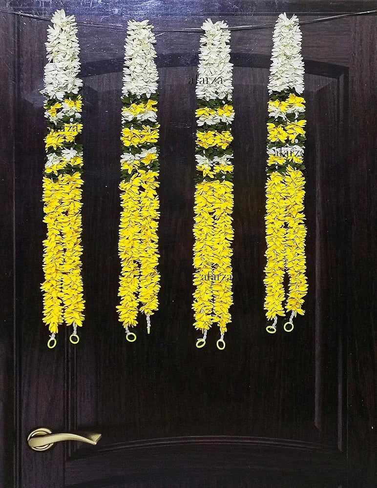 Afarza; Choice Good Feel Good Artificial Flower Garland Toran For Door Entrance Home Decoration Hanging 4 Pieces 5 Feet 