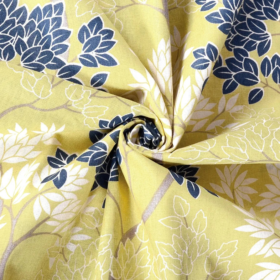 Divine Casa - 144 TC Super Soft 100% Cotton Bedsheet for Double Bed  144 Thread Count - Floral, Lemon Drop| 222 x 254 cm
