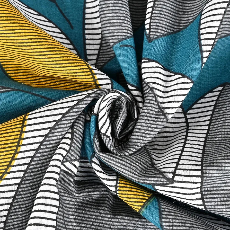 Divine Casa Floret 100% Cotton Double Dohar | 120 GSM | Soft & Lightweight Throw Blanket | Reversible Design | Cozy & Breathable Bedding | All-Season Comfort | 220 x 205 CM, Woody Petals