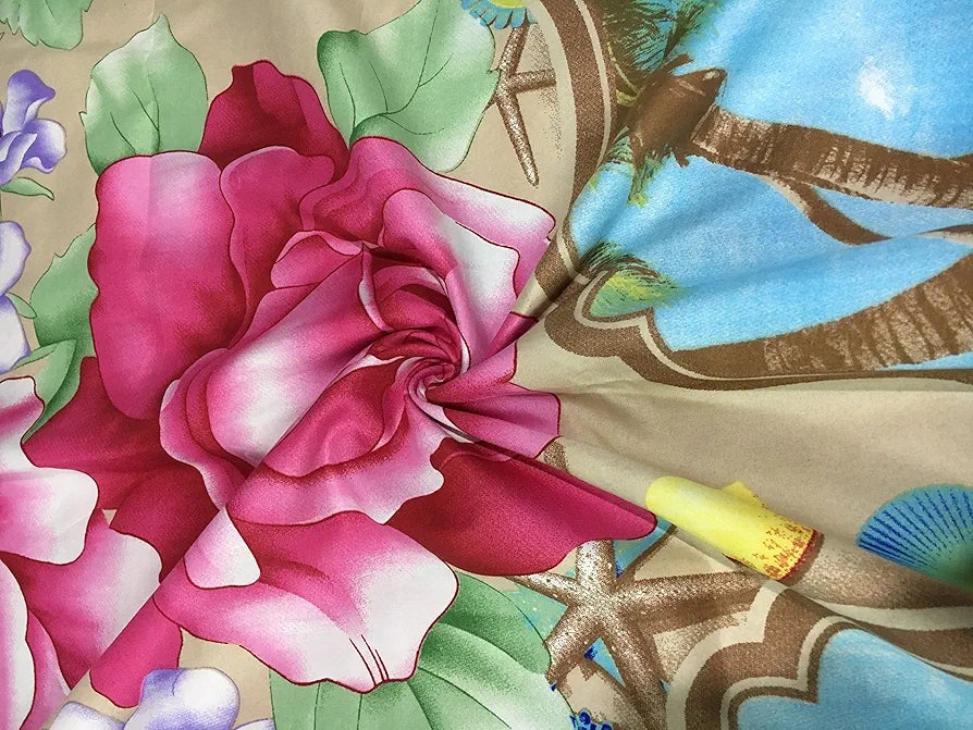 HFI 160 TC Polycotton Double Bedsheet with 2 Pillow Covers - Floral, Multicolor