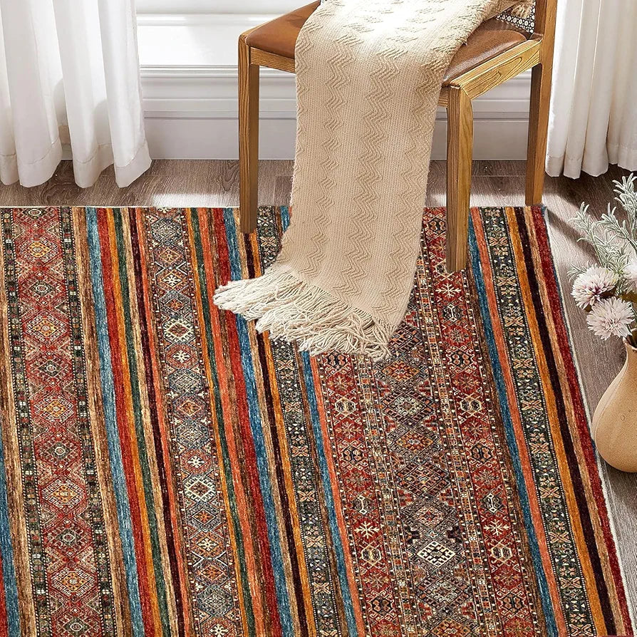 ishro home Premium Carpet for Hall, Bedroom, Living Room | Medallion Collectible Carpets | Anti Skid | Machine-Washable | Non-Shedding | Non- Fading | 
