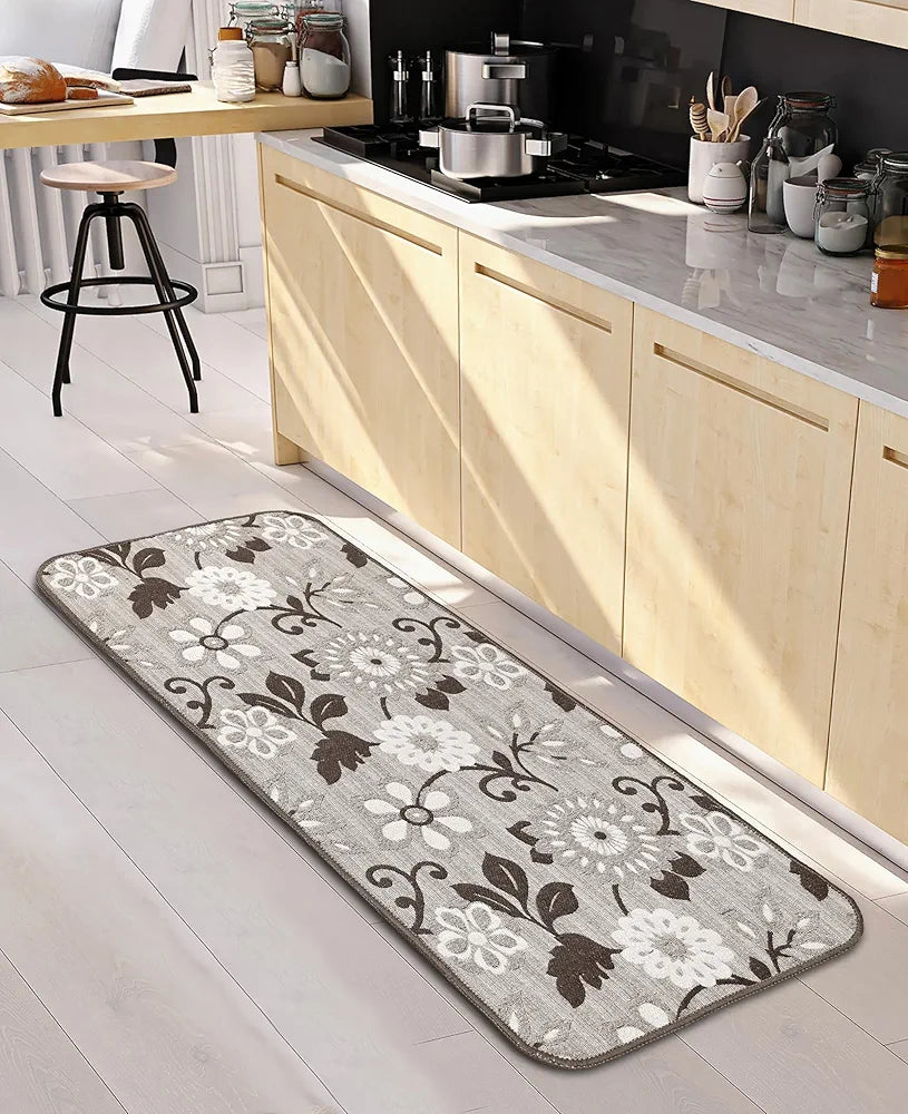 Saral Home Noureau Floral Soft Cotton Durable & Washable Multipurpose Runner for Home/Kitchen/Living Area/Lobby/Office with Anti Skid Backing 