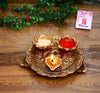 Chhariya Crafts Pooja Thali With Diya for Home and Office Temple
