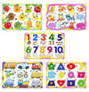 FunBlast Set of 5 Puzzle Board Wooden Toys Educational Toys for Kids Wooden Colorful Board