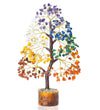 Zaicus Seven Chakra Crystal Tree of Life Stone Fortune Feng Shui Bonsai Golden Wire 10-12 Inch