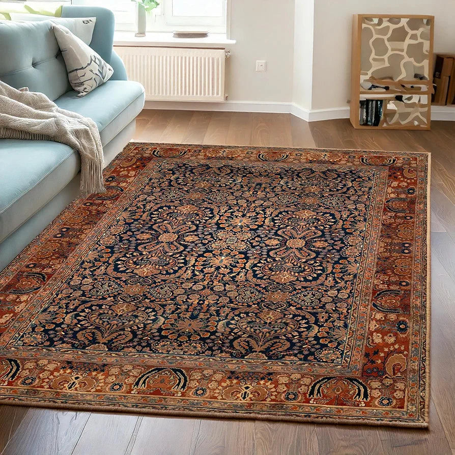 ishro home 4x6 Feet 3D Jet Multi Printed Carpet Rug Runner and Carpets for Bedroom/Living Area/Home with Anti Slip Backing 