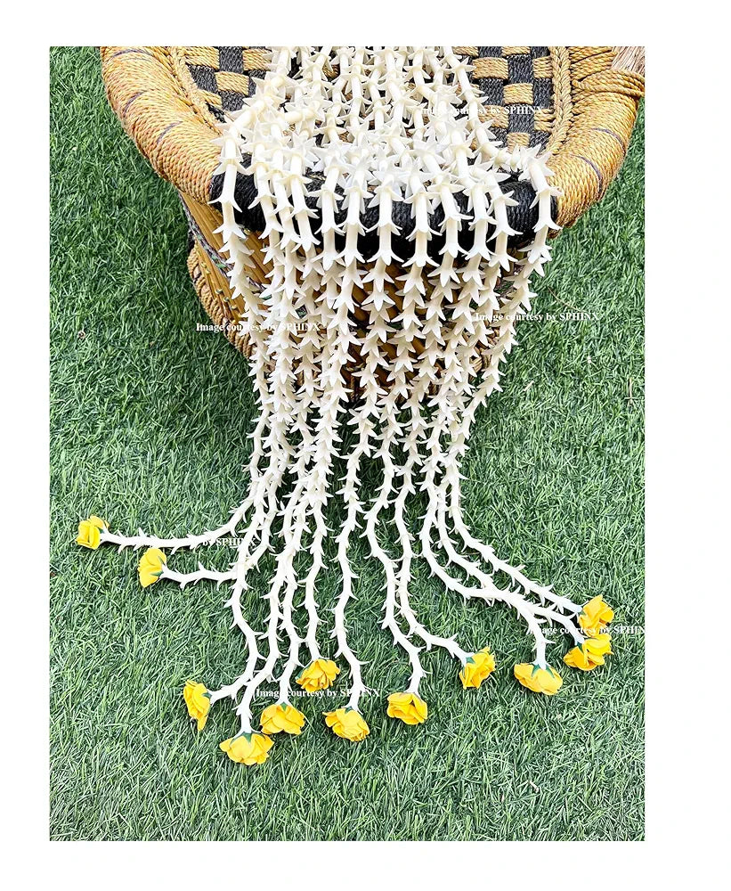 SPHINX Artificial rajnigandha Buds Rose Strings for Home Function Festive Decor Wedding haldi Ceremony Pooja Housewarming Decorations Approx 2.5 ft Height - 