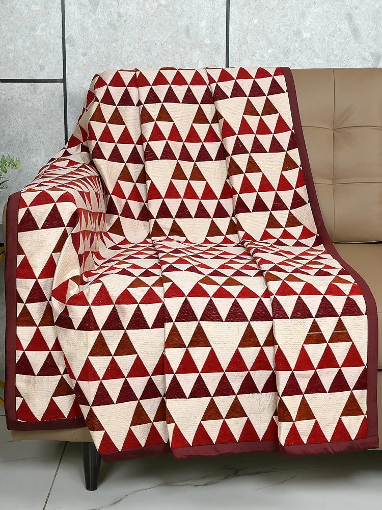 Saral Home Easy Living Chenille 1 Seater Sofa Cover Throw Set Of 2 