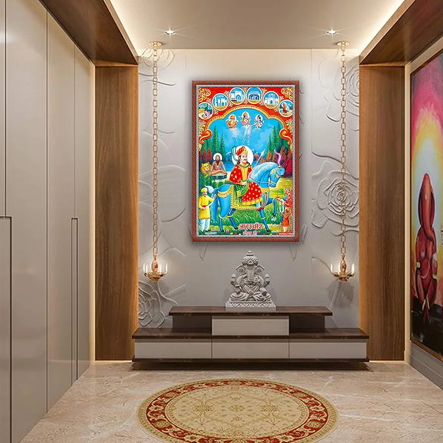 Rangoli MDF Wall Stick Decorative Panel 12x18 Wall Art for Home, Living Room, Bedroom, Office & Decoration. P-1, Design-11