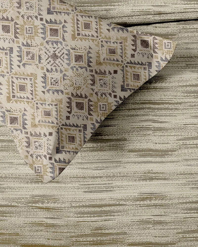 Trance Home Linen 100% Cotton 180 TC Bedsheet | Queen Size Printed Fitted Bedspread with 2 Pillow Covers 