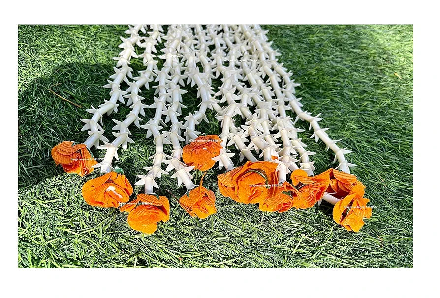 SPHINX Artificial rajnigandha Buds Rose Strings for Home Function Festive Decor Wedding haldi Ceremony Pooja Housewarming Decorations Approx 2.5 ft Height - 