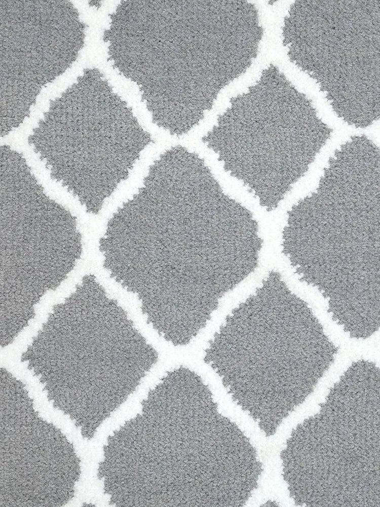 Saral Home Soft Anti Slip Microfiber Geometric Bathmats | Bath Mats with Rubber Bottom | Soft & Super Water Absorbent Mats for Shower | Quick-Drying Mats for Kitchen Bathroom, 1PC 