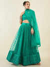 Soch Green Embellished Sequinned Unstitched Lehenga & Blouse With Dupatta