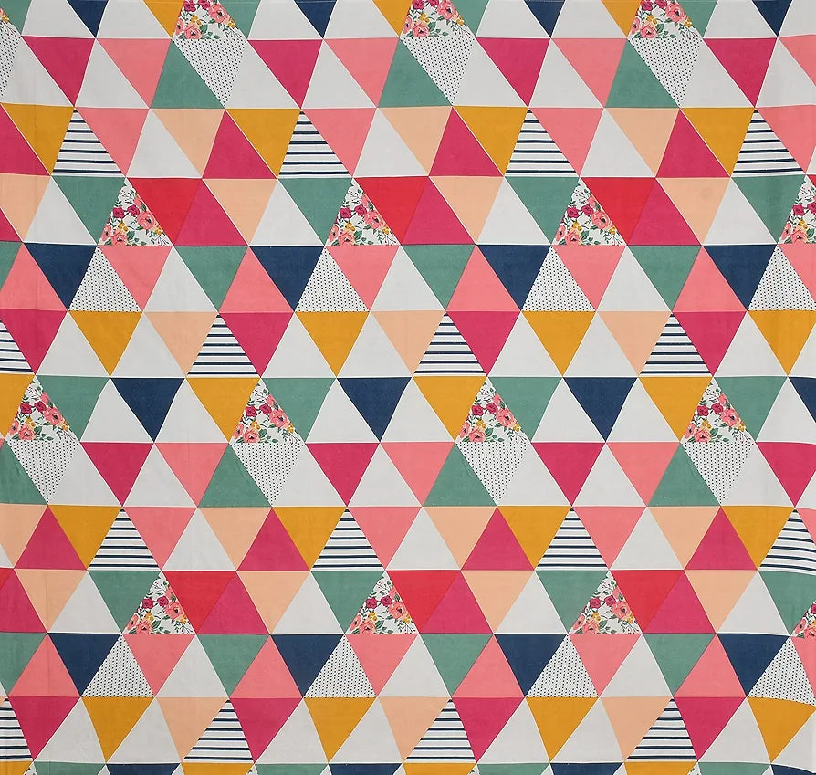 Homefab India 144 TC Microfiber Double Bedsheet with 2 Pillow Covers - Multicolor