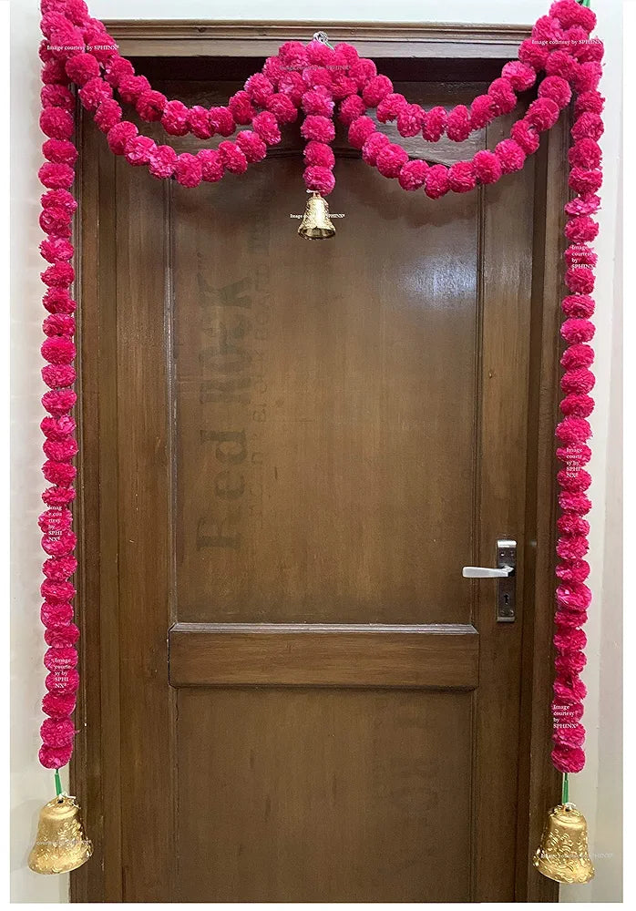SPHINX Artificial Marigold Fluffy Flowers Garlands Door Toran Set/Door Hangings for decoration  