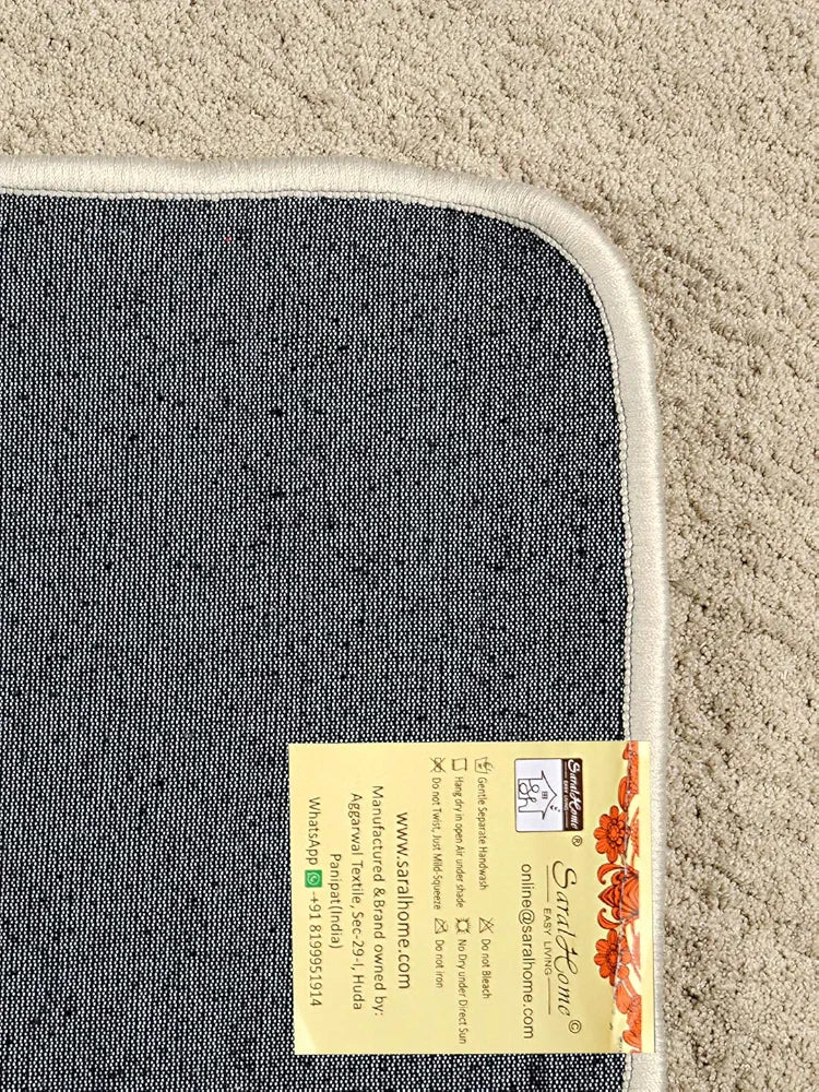 Saral Home Solid Neo Shaggy Yarn Durable & Washable Multipurpose Runner for Home/Kitchen/Living Area/Lobby/Office Entrance with Anti Skid Backing 