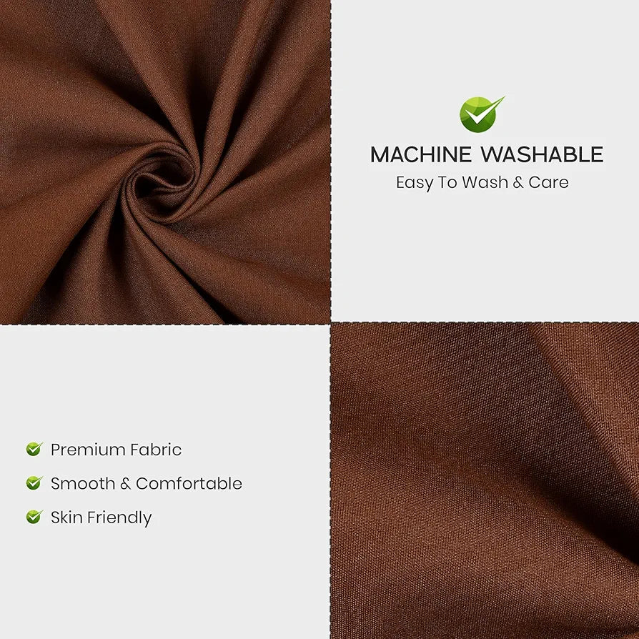 FRESH FROM LOOM Hypoallergenic Plain Microfiber Double Bedsheet - King Size, Rotary Printed, Wrinkle Free with 2 Pillow Covers , 240 TC