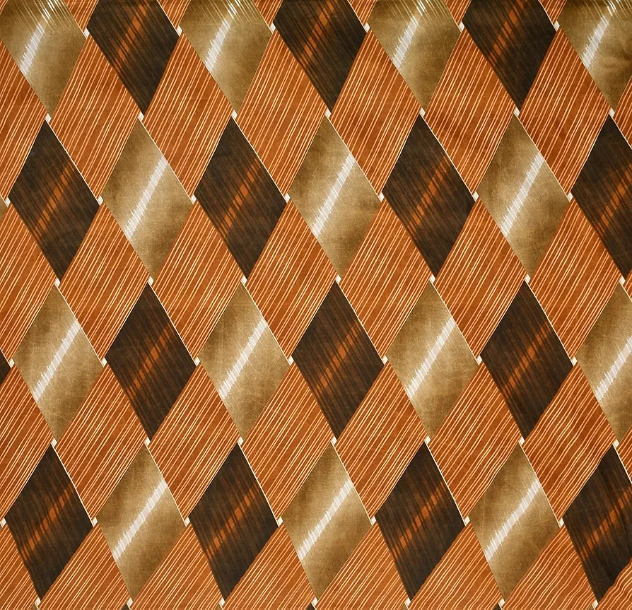 Homefab India 144 TC Microfiber Double Bedsheet with 2 Pillow Covers - Brown, Checks