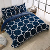 The Home Style 400 TC Supersoft Cotton Feel Glace Cotton Elastic Fitted Printed King Size Double Bed Bedsheet wih 2 Pillow Cover Cadet Blue