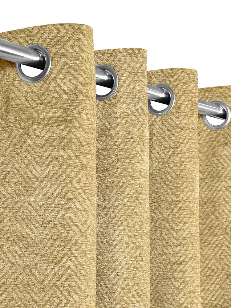 Saral Home Pacman Saral Home Chenille Blackout Window Curtains 1pc, Gold, 4x5 Ft