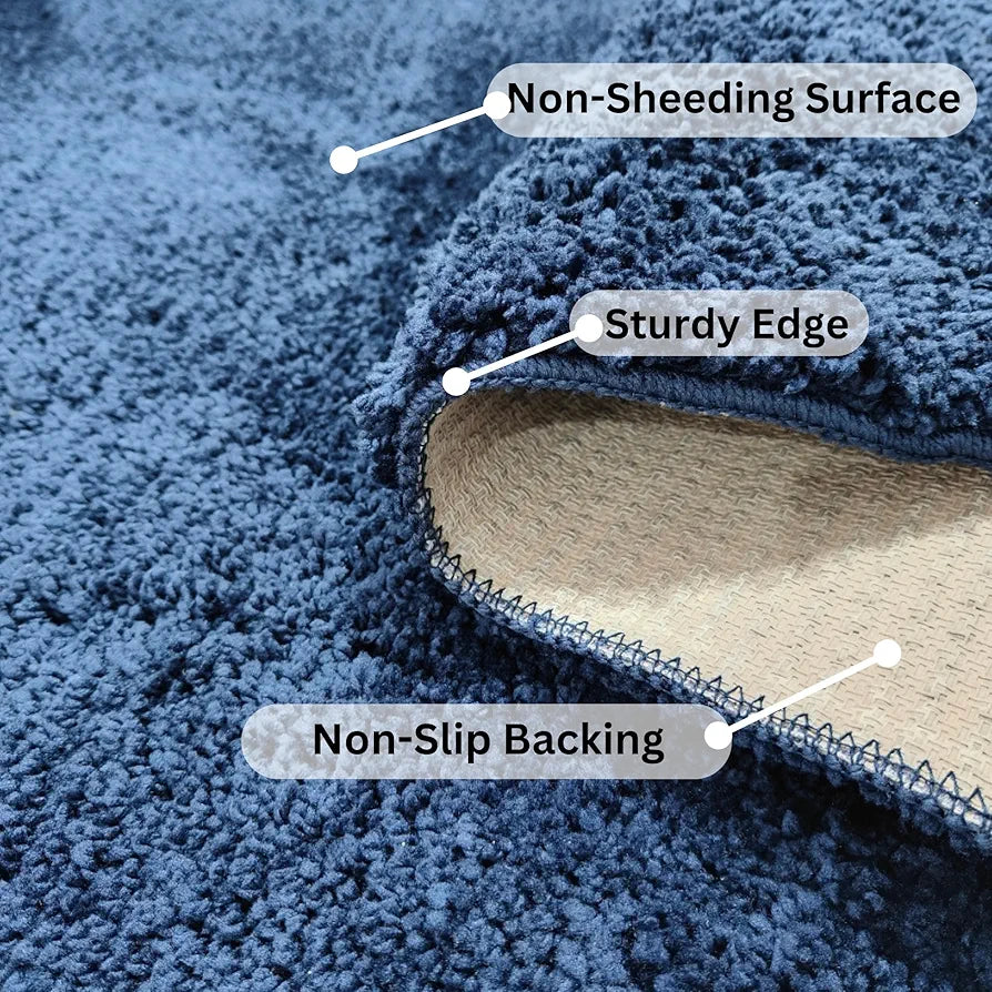 ishro home Premium Fuzzy Shag Carpet for Hall, Rugs for Living Room, Carpets for Living Room | Machine Washable – Soft, Stylish, and Built to Last | 