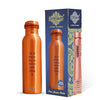 Indian Art Villa Pure copper bottles 1 litre Engraved Lacquer Coated