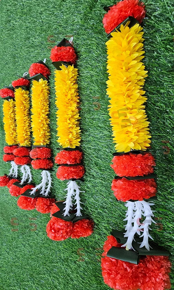 S2S Artificial Gajra Jasmine Marigold Flower Strings Wedding Decorations,Event Decor. Perfect for Diwali,Ganpati & Pooja/Temple/Mandir Decoration  
