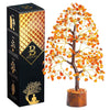 Bezavo Carnelian Crystal Tree Healing Crystal Tree for Positive Energy & Good Luck Golden Wire