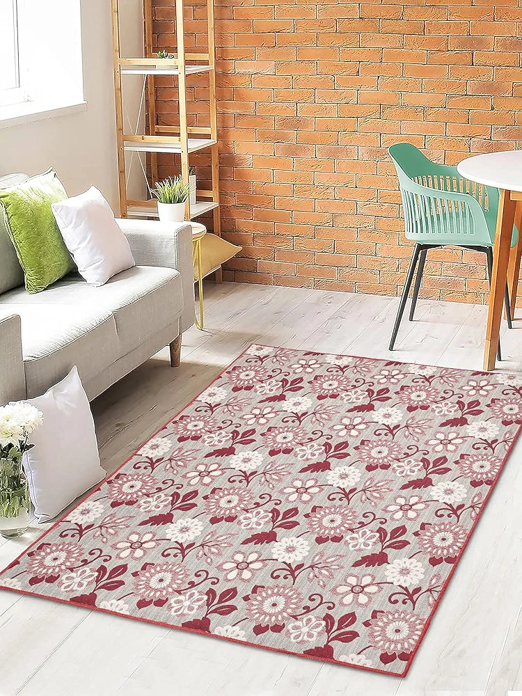Saral Home Cotton Jacquard Anti-Skid Carpet 