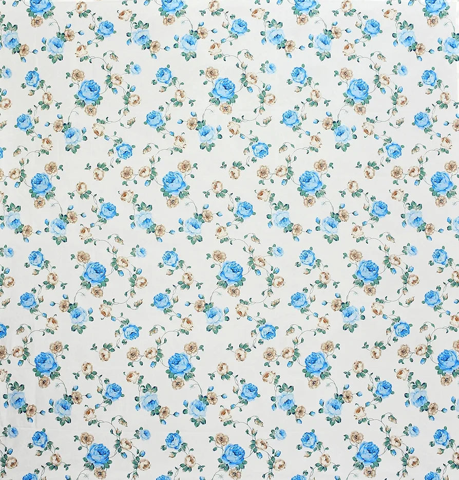 Homefab India 180 TC Glace Cotton Double BedSheet with 2 Pillow Covers -  - Blue