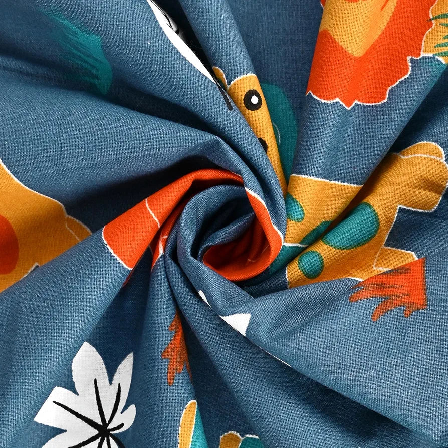 Divine Casa Pure Cotton Printed Single Dohar for Newborn Baby | 120 GSM | Soft & Lightweight Throw Blanket | Cozy & Breathable Bedding | All-Season Comfort | 0-4 Years | 135 x 100 CM, Iris Deep