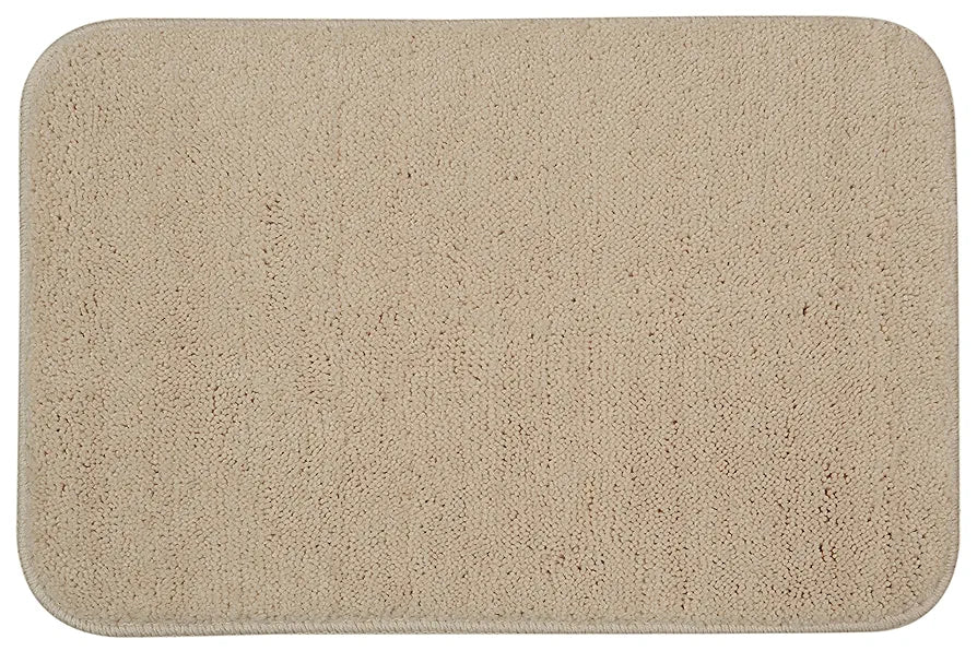 SARAL HOME EASY LIVING Microfiber Solid Anti-Skid Bath Rectangular Mats |Set of 2
