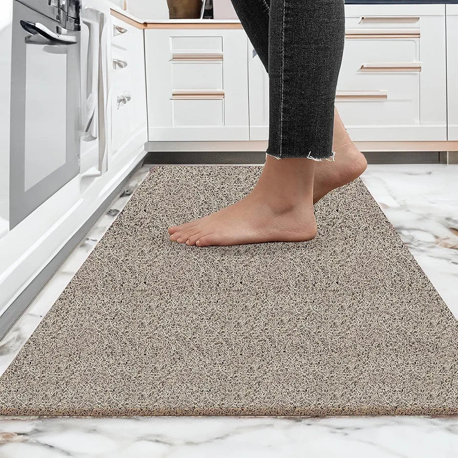 ishro home Cushion Noodle Mat for Home Entrance, Heavy Indoor Outdoor Anti Slip PVC Floor Mat for Bedroom, Kitchen, Absorbent Solid Mats for Bathroom, Doors, Office, Door Mat, Bath Mat |Feet 2x3
