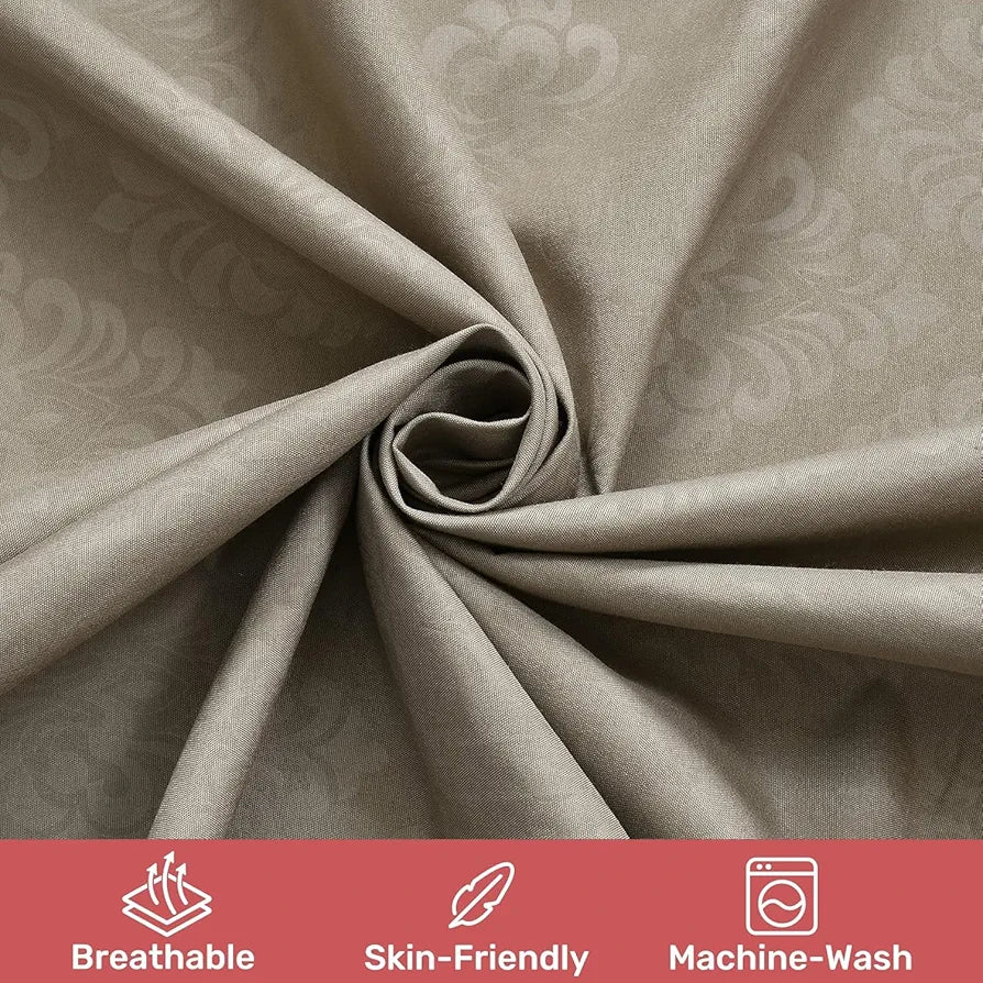 FRESH FROM LOOM Single Bed Bedsheet - Microfiber Rotary Printed, Hypoallergenic, Wrinkle Free with 1 Pillow Covers , 144 TC