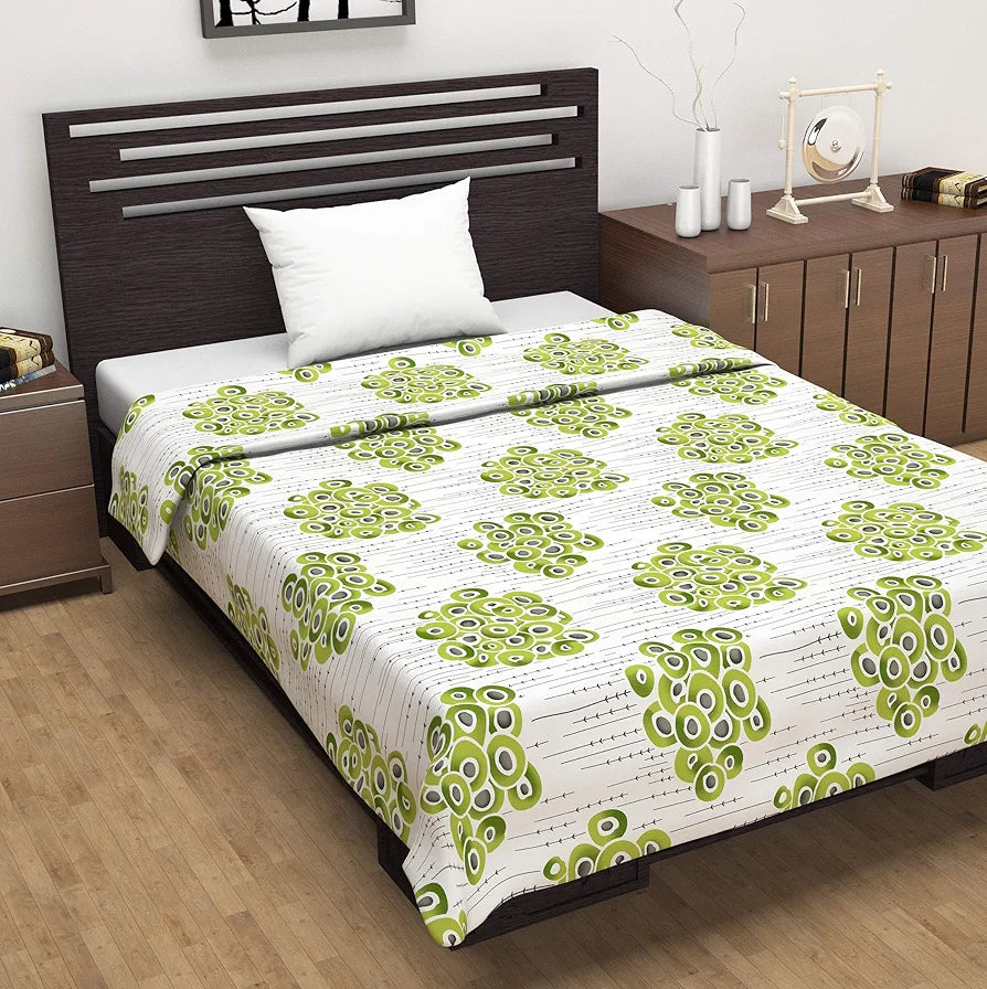 Divine Casa 120 GSM Microfibre Dohar Single Bed, All Season Winter 3 Layered Reversible AC Throw Blanket for Sofa | TC - 120