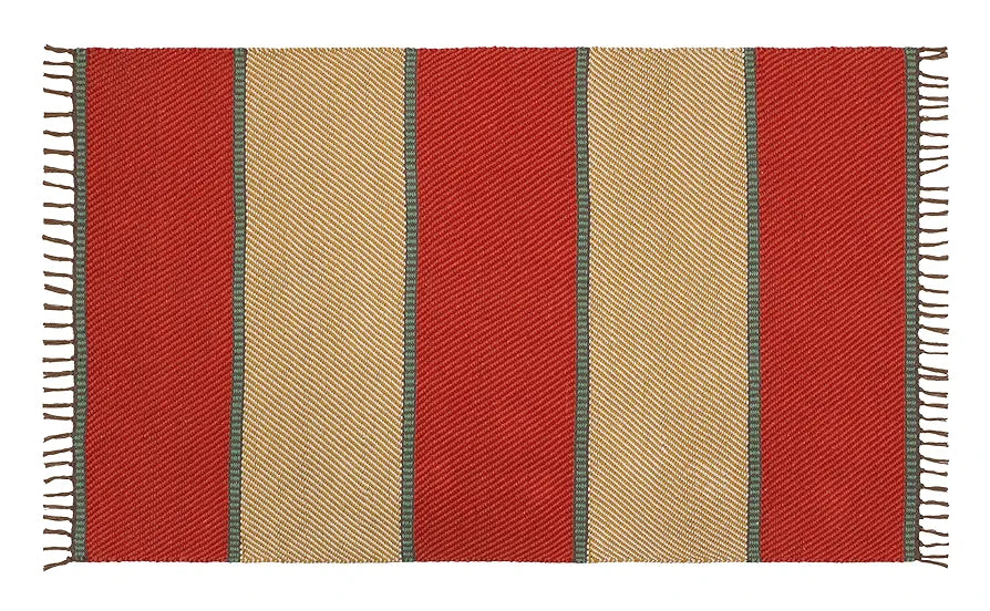 THE HOME TALK Rectangular Handmade Cotton Contemporary Carpets with Fringes | Area Rugs Bedroom, Center Table, Living Room, Drawing Room| Machine Wash | 3 X 5 FEET | Multicolor
