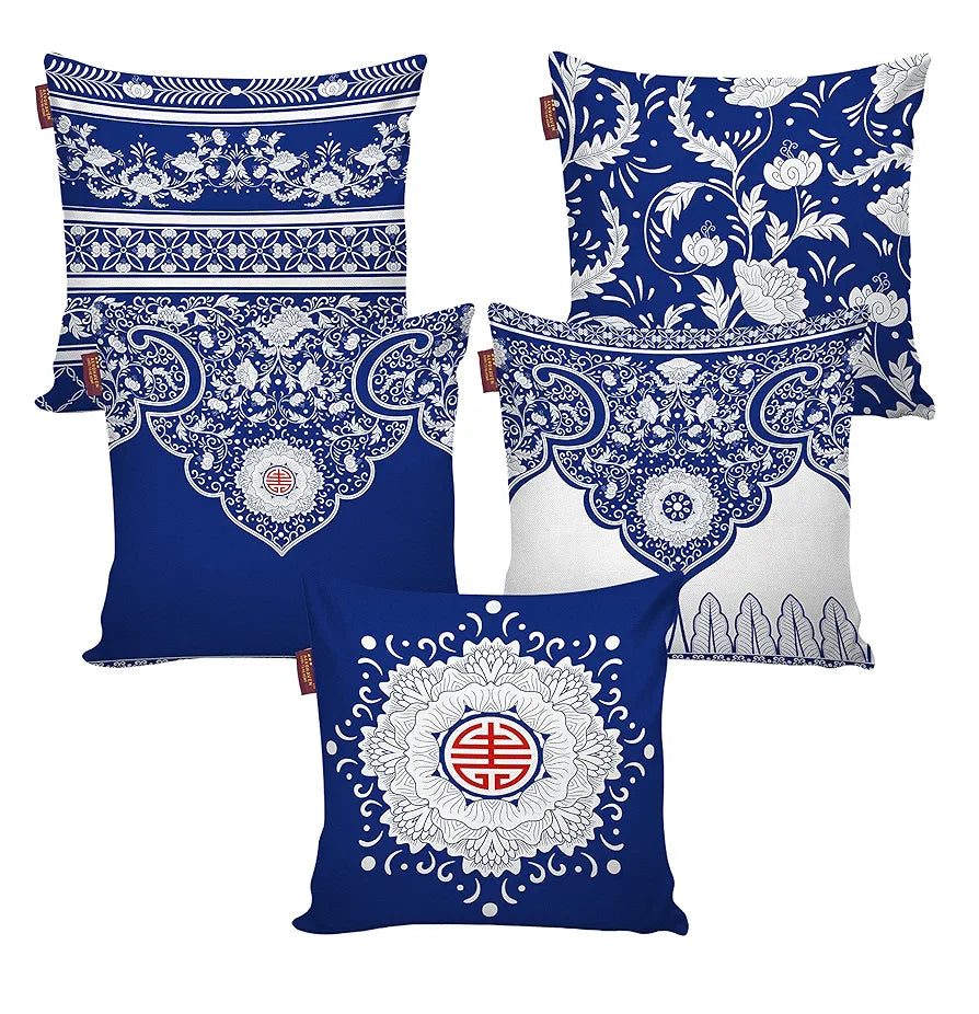 AEROHAVEN™ Set of 5 Turkish Designer Decorative Throw Pillow/Cushion Covers - 12 x 12 inches