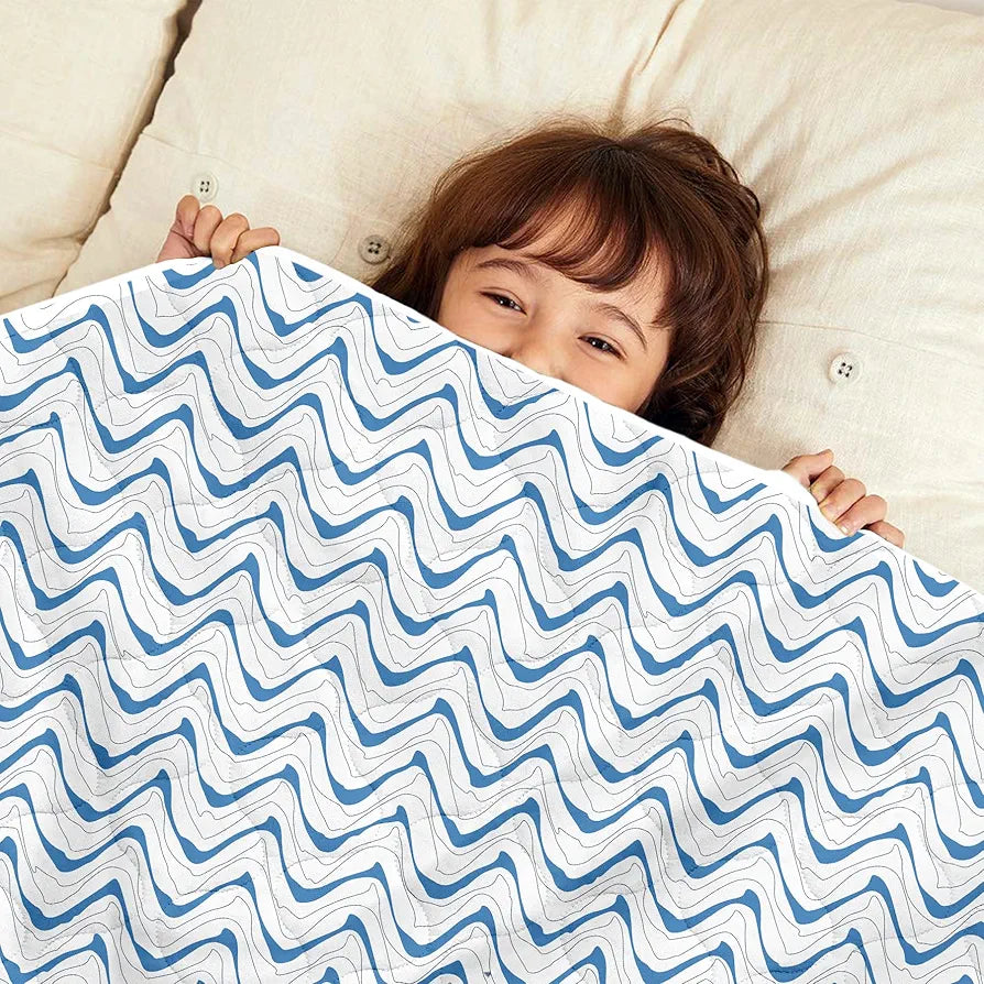 Divine Casa 120 GSM Microfiber Reversible Kids Single Bed Comforter | Ultra-Soft Toddler Blanket | Lightweight & Cozy | All-Season Bedding for Babies & Kids | 135 x 100 cm, Celestial Blue