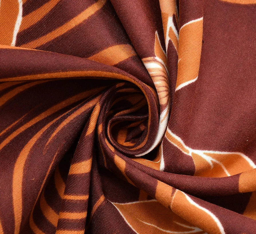 Homefab India 180 TC Microfiber Single BedSheet with 1 Pillow Cover - Brown, Floral