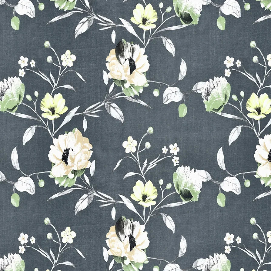 Dreamscape Microfibre Wrinkle & Fade Resistant Fitted Bedsheet for King Bed, 140TC, 1 Fitted Bed Sheet  with 2 Pillow Covers, Dk. Grey