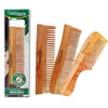 Omidazzle Kacchi Neem Wooden Combs | Detangling, Frizz Control & Shine, Suited for All Hair Types | Combo | Pack of 3