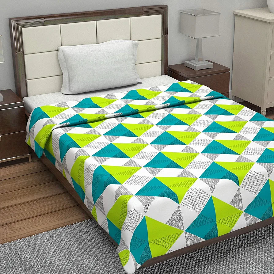 Divine Casa 120 GSM Reversible Single Bed Size Dohar | AC Blanket | Soft Light-Weight Glace Cotton Bed Blanket | TC - 120