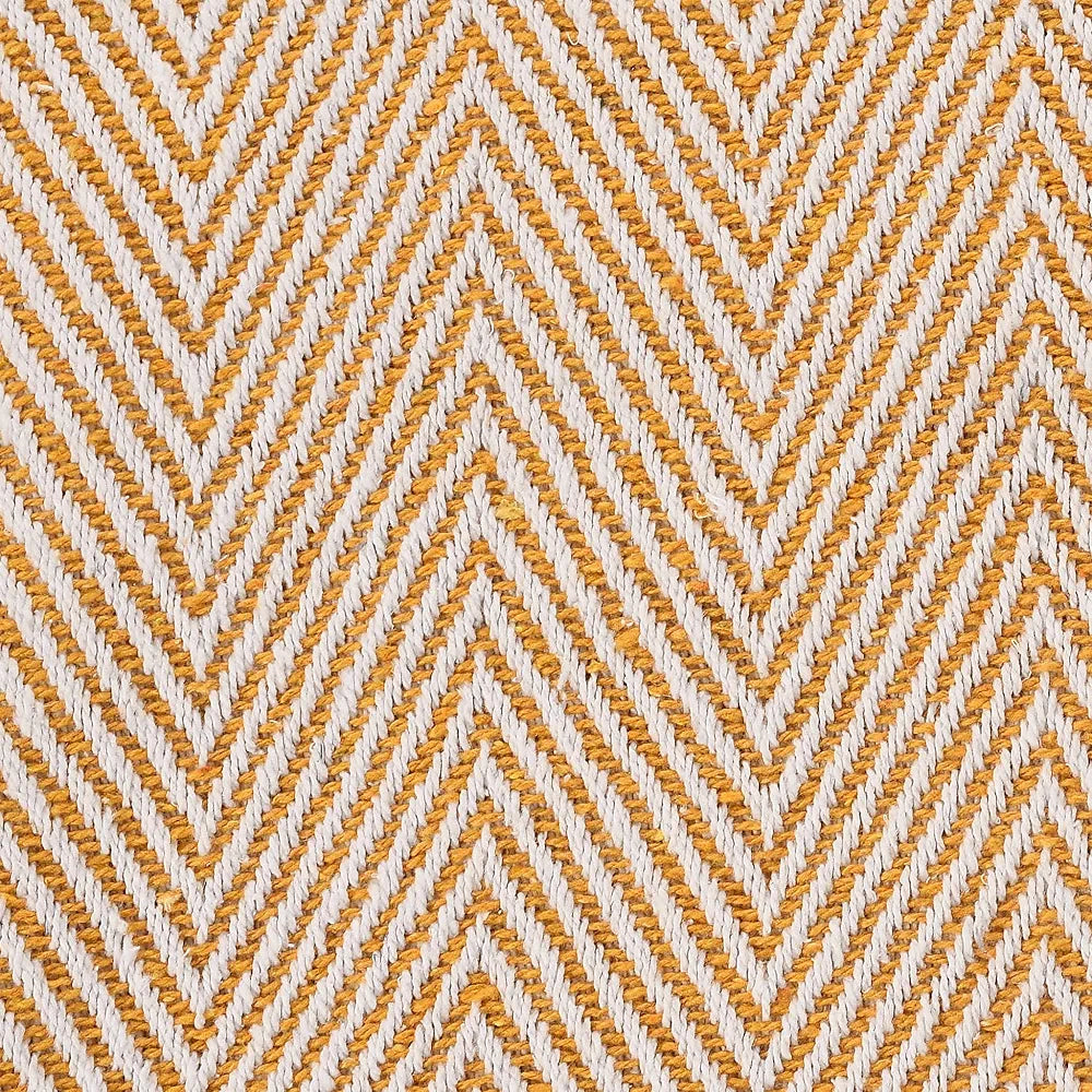SASHAA WORLD Cotton Striped Chevron Throw Blanket|Throw for Living Room, Sofa, Bedroom & Chair|Yellow Throw Blanket|180 X 130 Cm Pack of 1