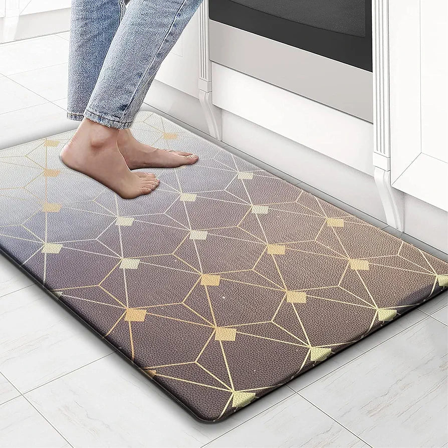Luxe Home Columbo Anti-Fatigue  Mat for Home and Office  – Cushioned Support, Stylish and Durable, Easy to Clean, Non-Slip Bottom – Ideal for Kitchen, Desk, Laundry, Garage