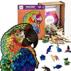 91knots Macaw 72 Pieces Wooden Jigsaw Puzzle for Kids & Children | Animal Shape Macaw Bird Puzzle for 6 Year Old Kids