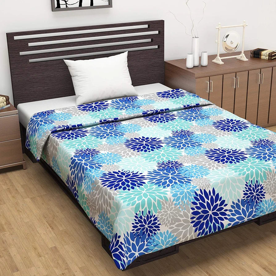 Divine Casa 120 GSM Cloudy Super Soft Brushed Cotton 2 Layer Breathable Single Dohar AC Blanket Lightweight Warm Rajai Throws for Bed | TC - 120