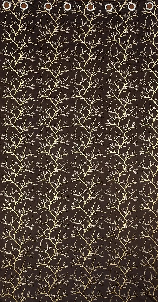 Homefab India Velvet Curtains Room Darkening - Door 7 feet, Pack of 2 Panels, Coffee
