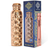 Indian Art Villa Pure Copper Water Bottle with Diamond Hammered Design Design