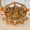 Chhariya Crafts Laxmi Ganesh Saraswati Idol with 5 Face Diya